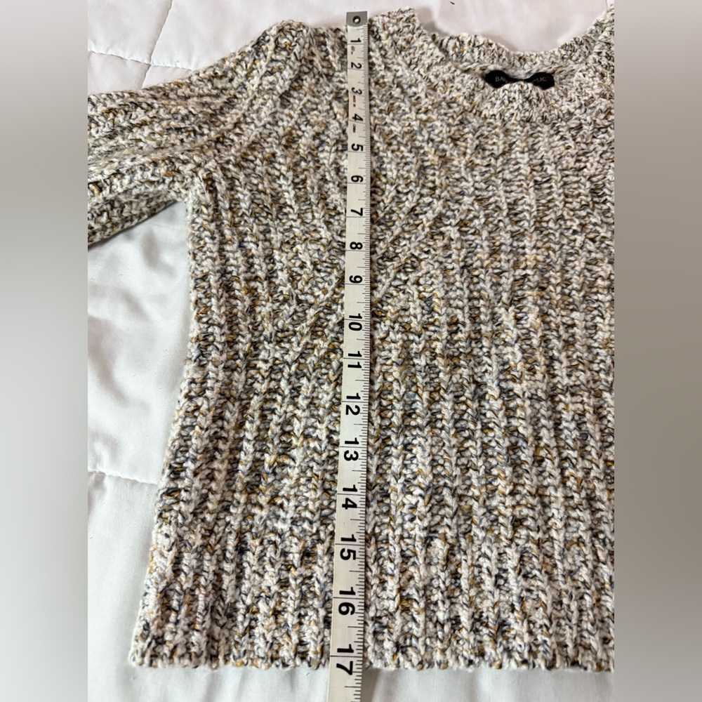 BANANA REPUBLIC Cable Knit Sweater Petite XS cropped Cabincore eclectic grandpa - Picture 7 of 11